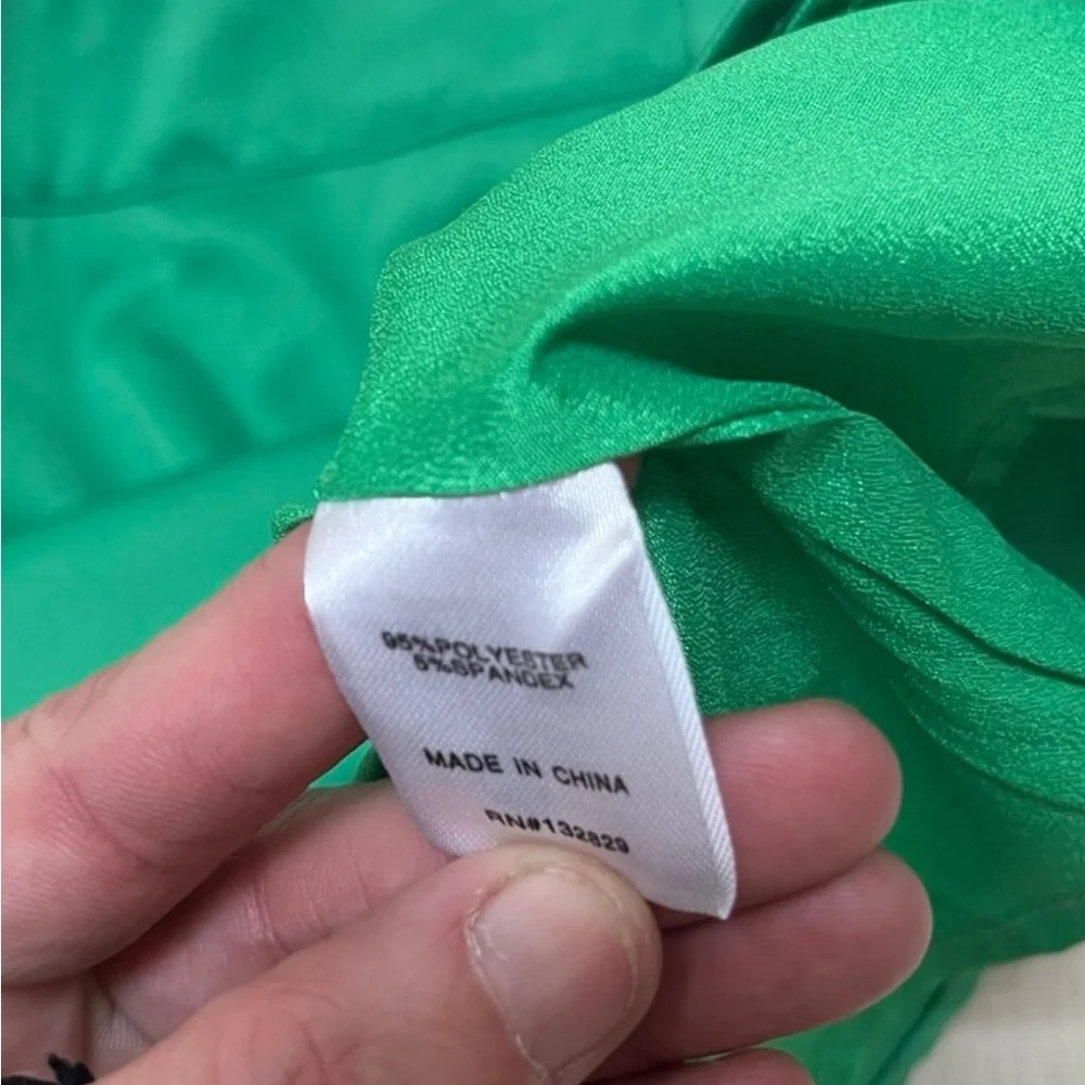 Revolve X More To Come S green wrap skirt